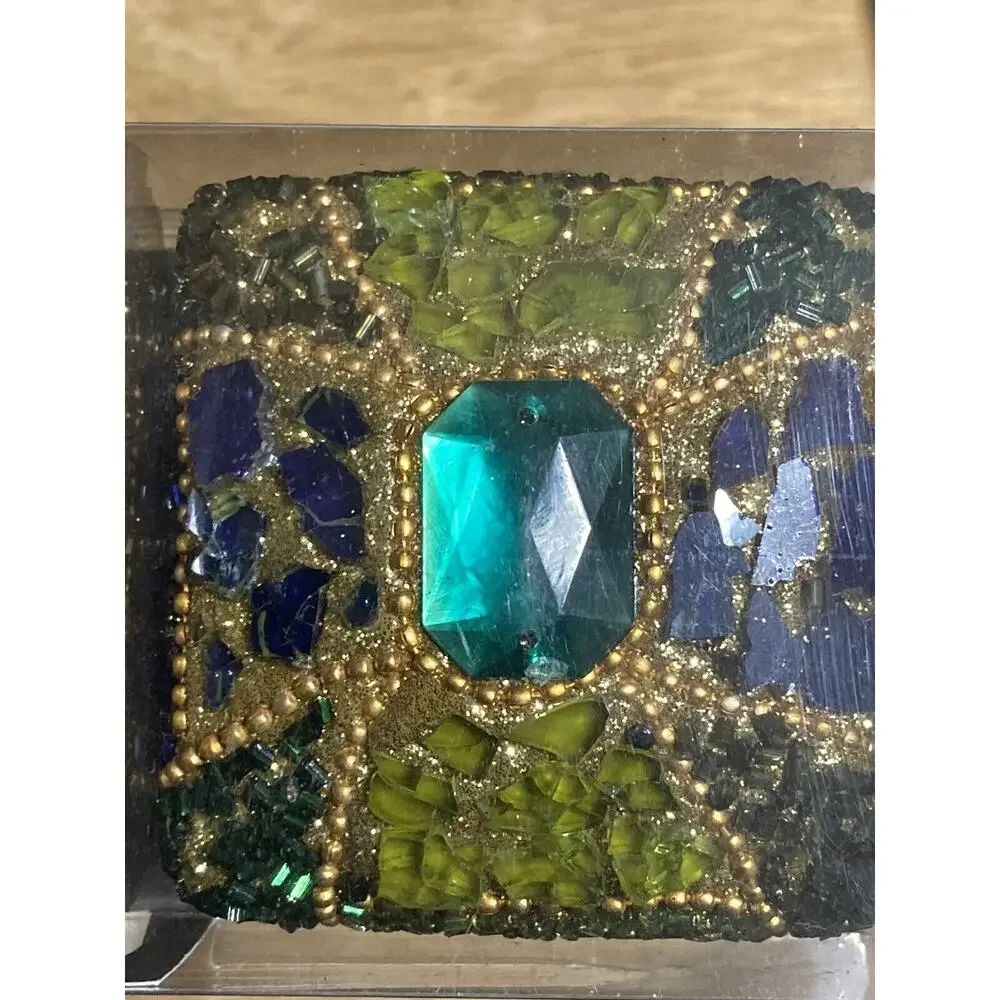 PIER 1 3 Mini Boxes Trinket Boxes Jeweled - 2 3/4” x2 1/2